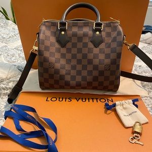 Speedy 25 Damier Ebene coated Canvas